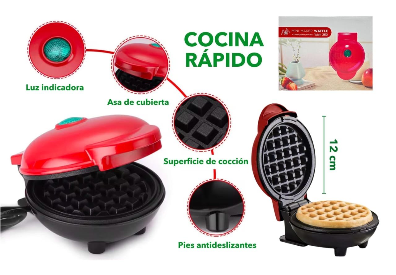 Mini waflera redonda 4"